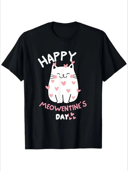 Love Valentine's Day T-Shirt, Matching Couple Tee, Christmas Gift Shirt, Casual Short-Sleeve T-Shirt