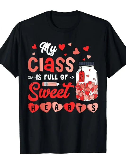 Love Valentine's Day T-Shirt, Couple Matching Tee, Christmas Couple Shirt, Casual Short-Sleeve T-Shirt